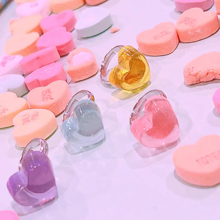 Pop Cutie - Jello Heart Ring - Rainbow Valentines