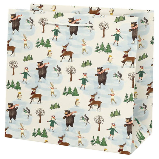 Paper Source - Ice Skating Critters Bag - Large