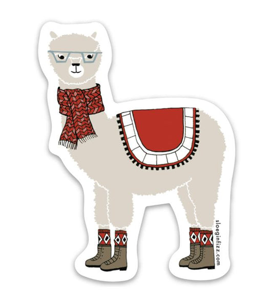 Sloe Gin Fizz - Arlo the Alpaca Vinyl Sticker