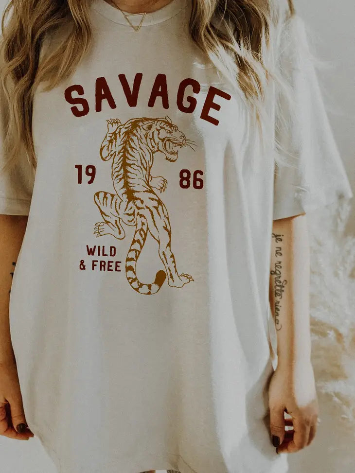 Savage Women's Tee - Heather Dust