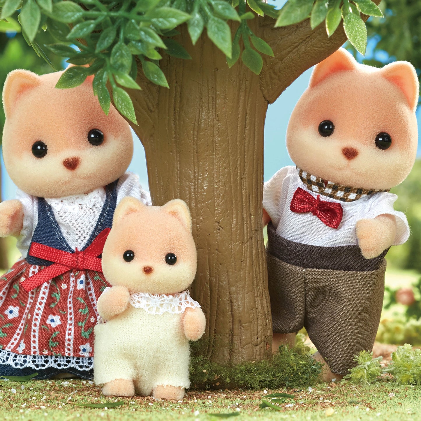 Calico critters sale caramel cat family