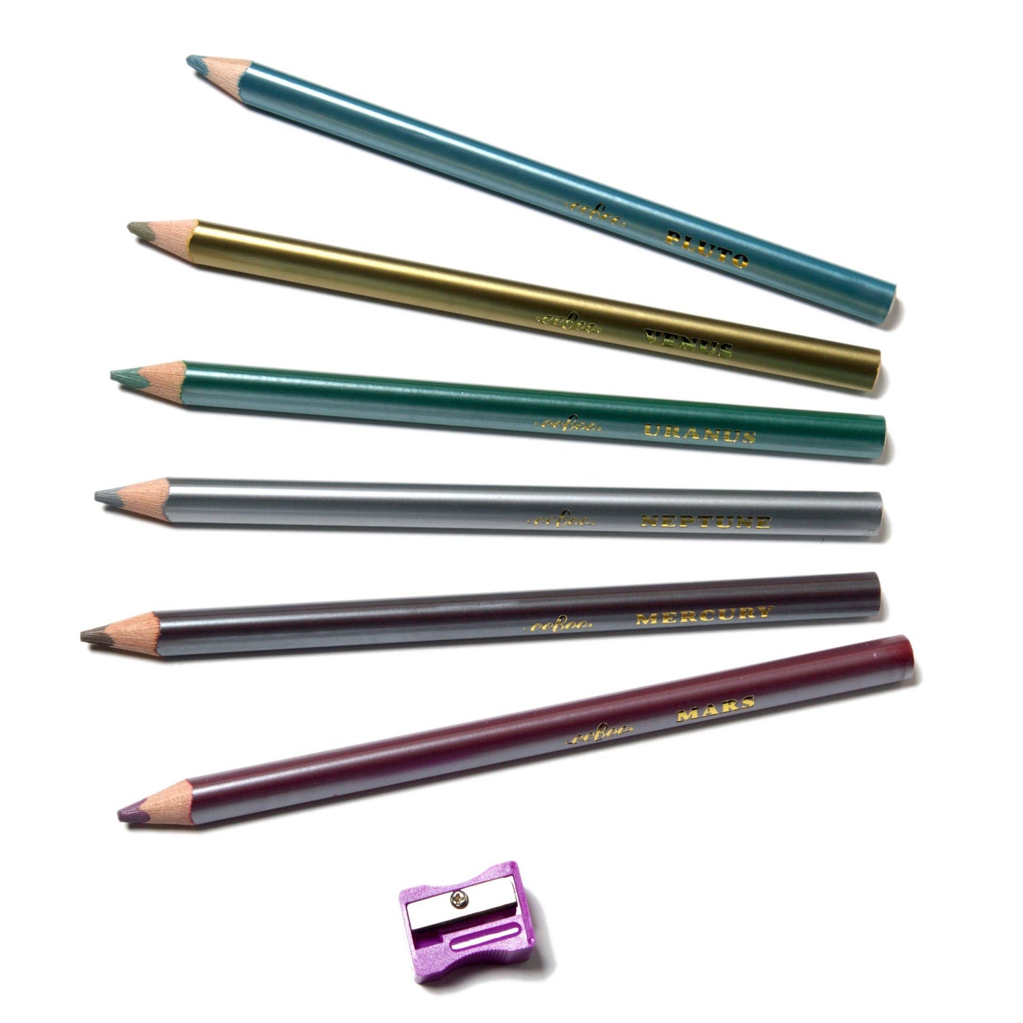 Eeboo - Silver Robot Metallic Pencils
