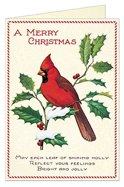Cavallini - Christmas Bird Greeting Card