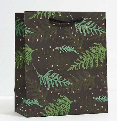 Holiday Cedar Branches Bag - Medium