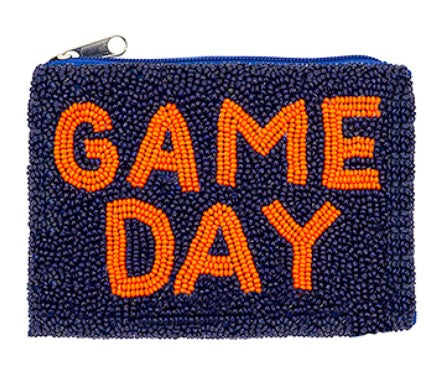 Game Day Beaded Coin Pouch