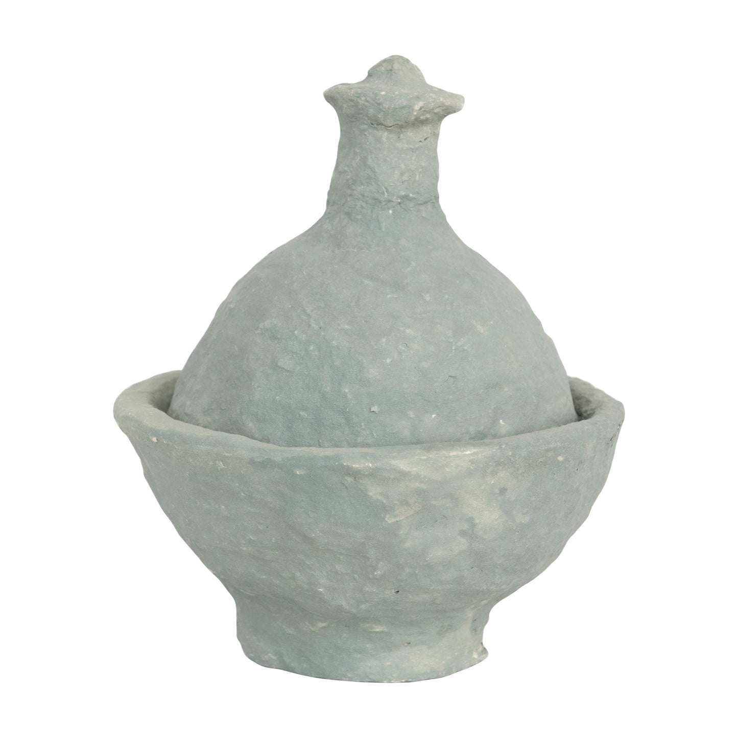 Decorative Handmade Paper Mache Dish with Lid