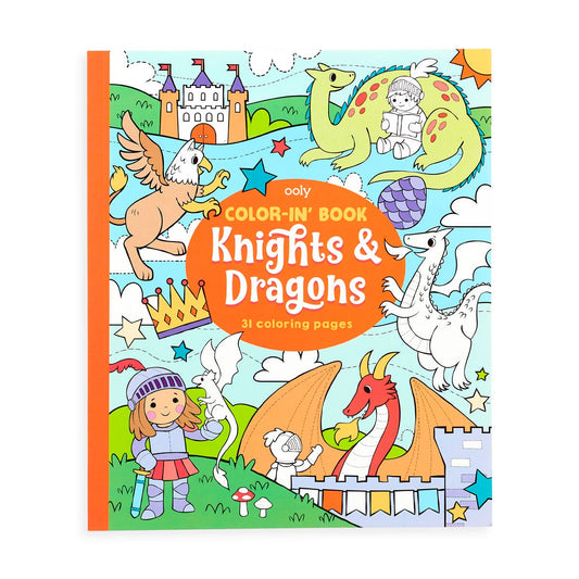 OOLY - Color-in' Book : Knights & Dragons
