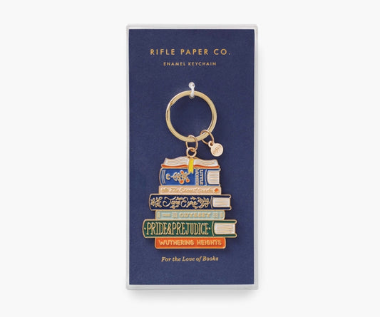 Rifle Paper Co. - Enamel Keychain - Book Club