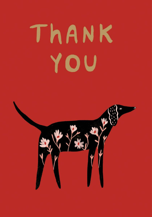 Roger La Borde - Floral Dog Thank You Card
