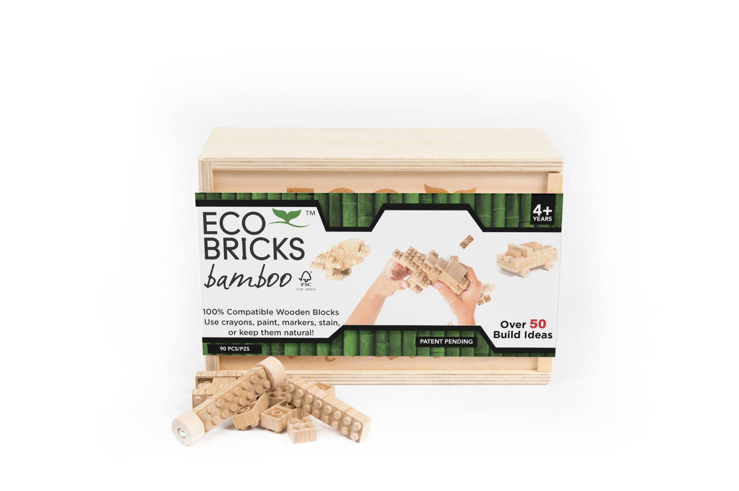 Eco Bricks -  90 Piece Bamboo Building Bricks