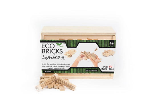 Eco Bricks -  90 Piece Bamboo Building Bricks