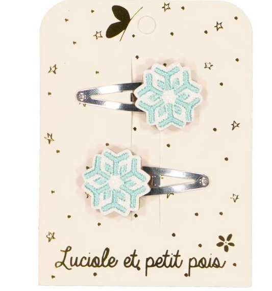 Luciole et Petit Pois - Snowflake Hair Clips