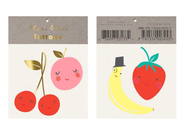 Meri Meri - Small Tattoos - Happy Fruit