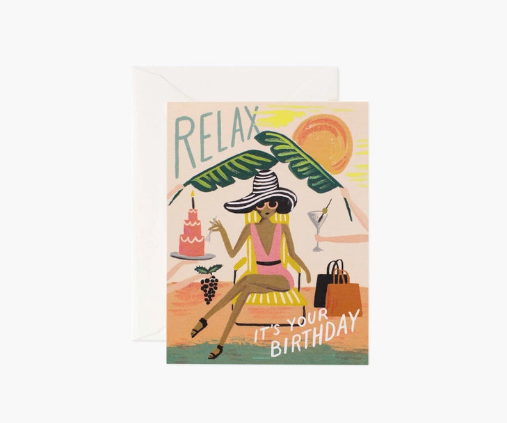 Rifle Paper Co. - Relax Birthday Card