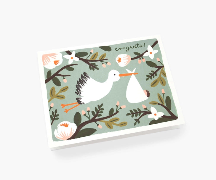 Rifle Paper Co. - Baby Card - Congrats Stork