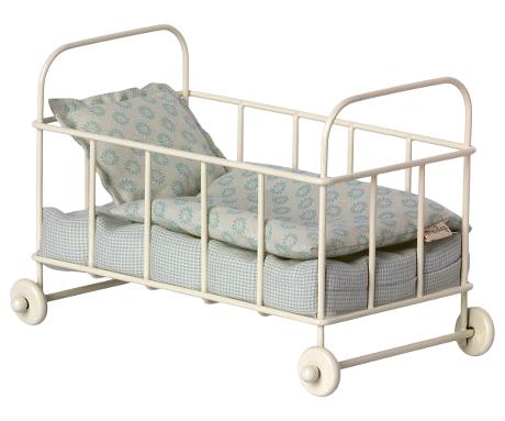 Maileg - Cot Bed, Micro - Blue