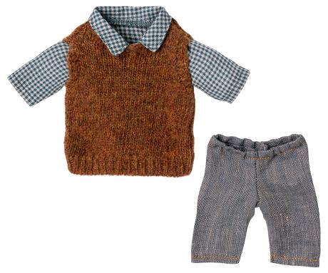 Maileg - Shirt, Slipover and Pants for Teddy Dad