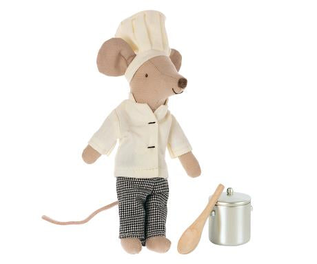 Maileg - Chef Mouse With Soup Pot and Spoon