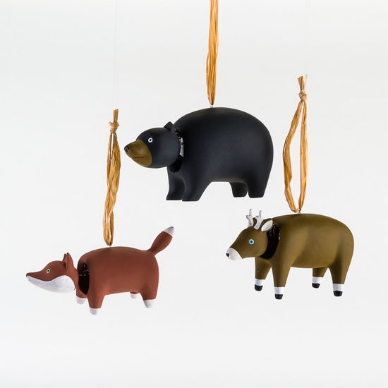 Bobble Head Ornament - Woodland Animals