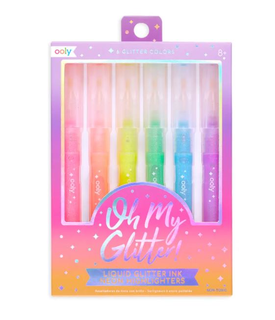 OOLY  - Oh My Glitter! Neon Highlighters - Set of 6