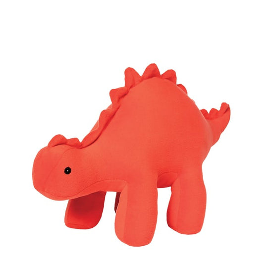 Manhattan Toy Company - Velveteen Dino Gummy Stegosaurus - Coral