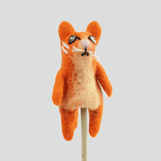 The Winding Road - Felt Cat - Orange