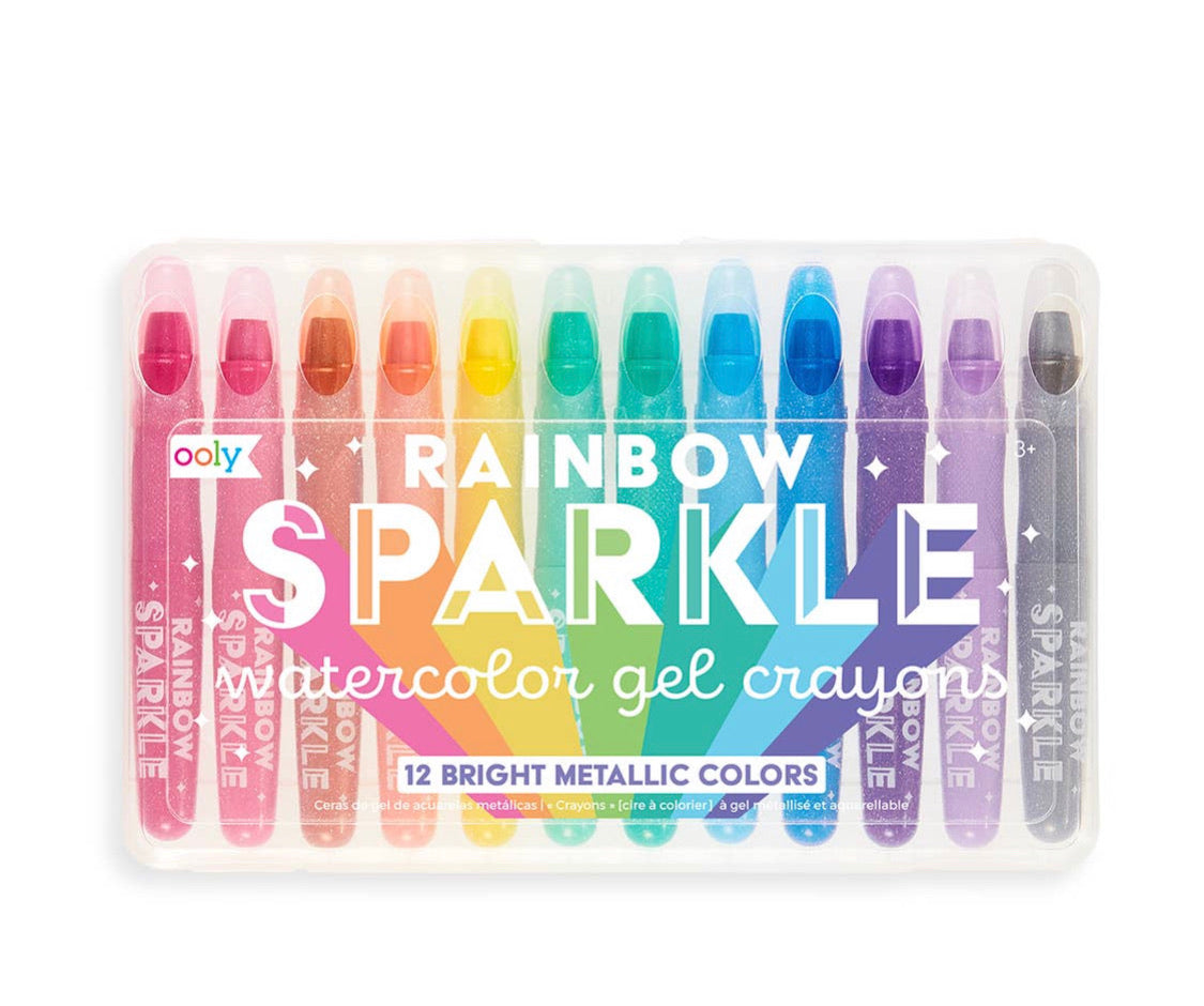 OOLY - Rainbow Sparkle Metallic Gel Crayons - Set of 12