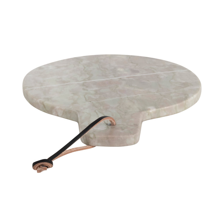 Bloomingville - Circle Marble Cheese Cutting Board with Leather Tie