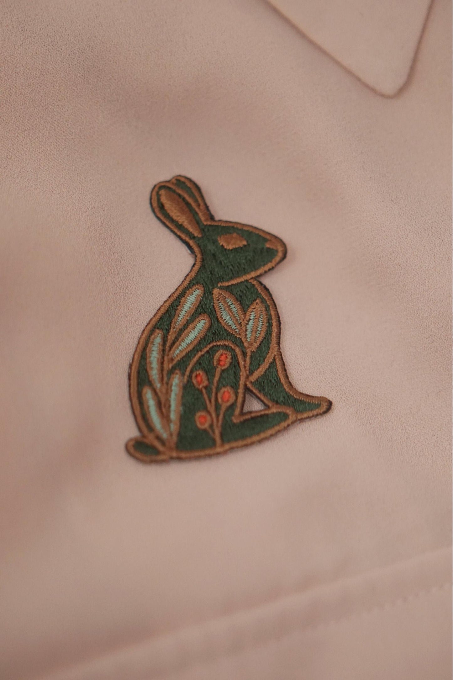 Justine Gilbuena - Tiny Iron On Patch - Rabbit