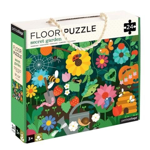 Petit Collage - Secret Garden Floor 100 Piece Decoder Puzzle