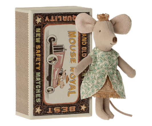 Maileg - Princess Mouse, Little Sister in Matchbox