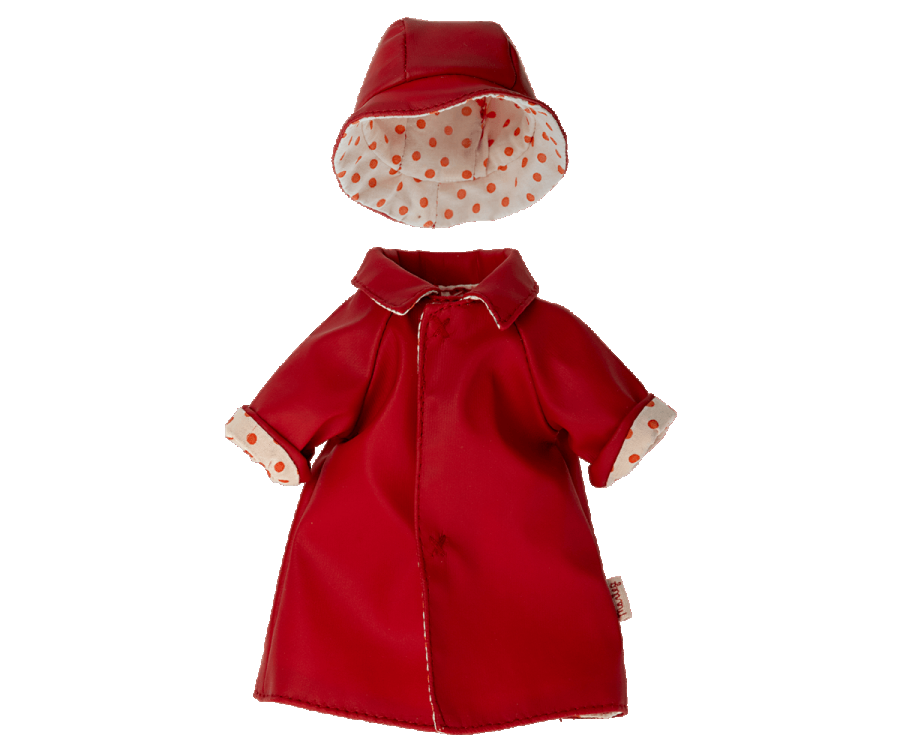 Maileg - Raincoat w. Hat - Teddy Mum