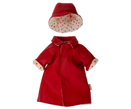 Maileg - Raincoat w. Hat - Teddy Mum