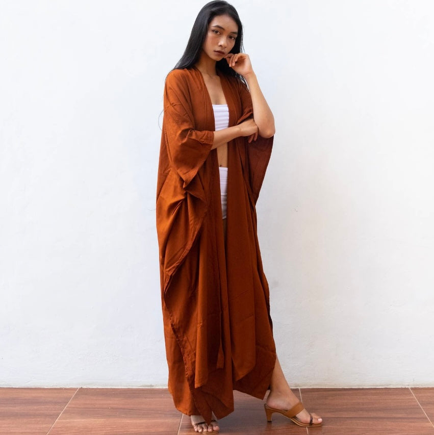 Rayon Kimono Cover Up - Copper