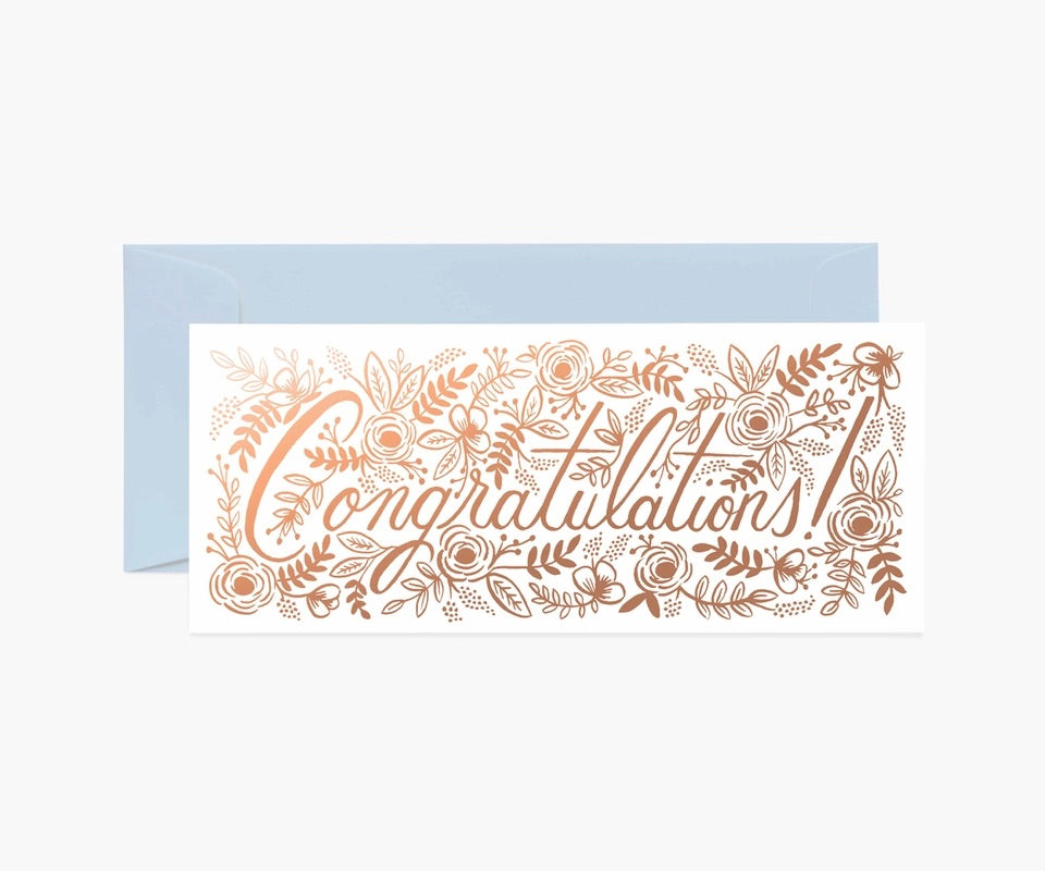 Rifle Paper Co. - Champagne Floral Congrats Card