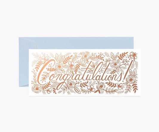 Rifle Paper Co. - Champagne Floral Congrats Card