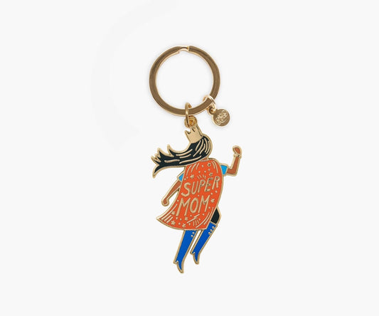 Rifle Paper Co. - Enamel Soaring Super Mom Enamel Keychain