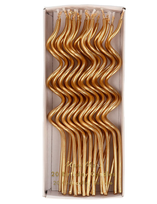 Meri Meri - Gold Swirly Candles