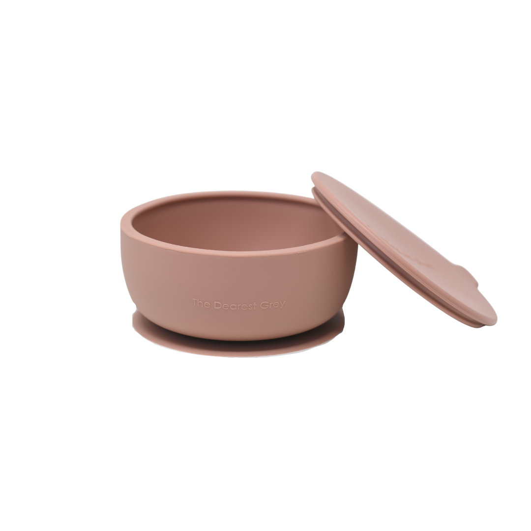 The Dearest Grey - Silicone Suction Bowl - Rosewood
