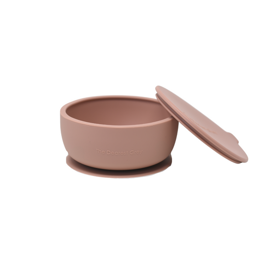 The Dearest Grey - Silicone Suction Bowl - Rosewood