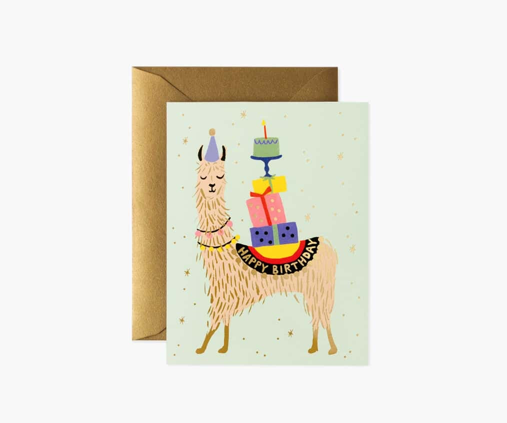 Rifle Paper Co - Birthday Card - Llama