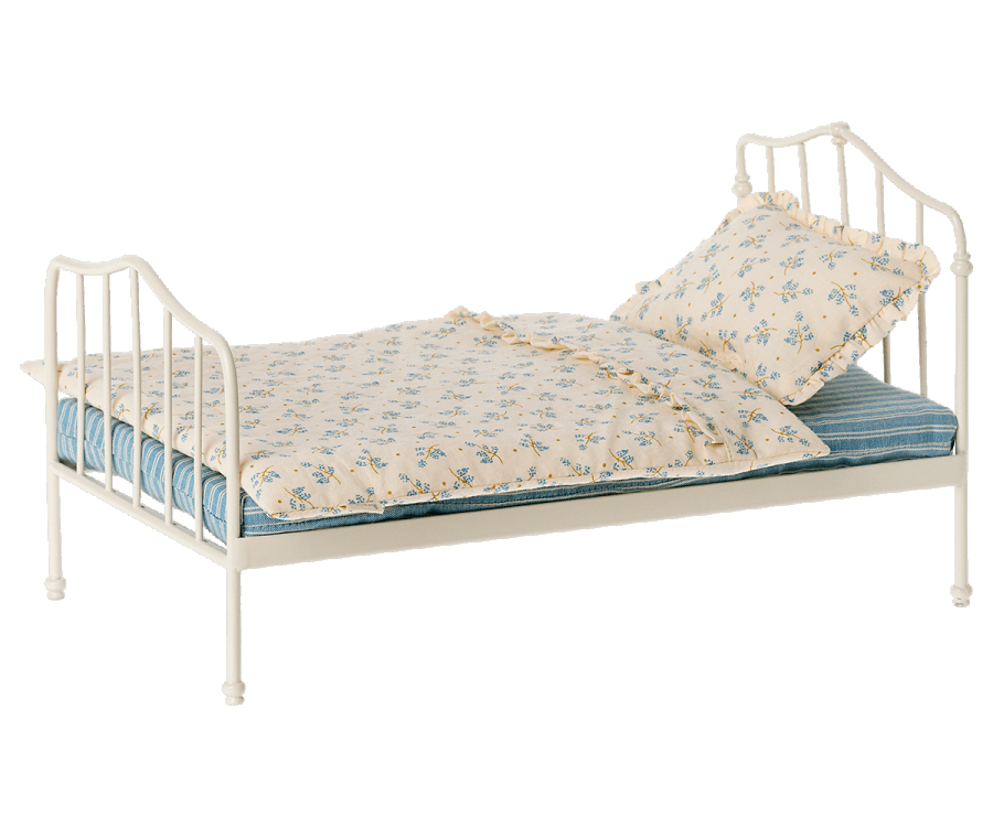 Maileg - Miniature Bed, Mini - Blue