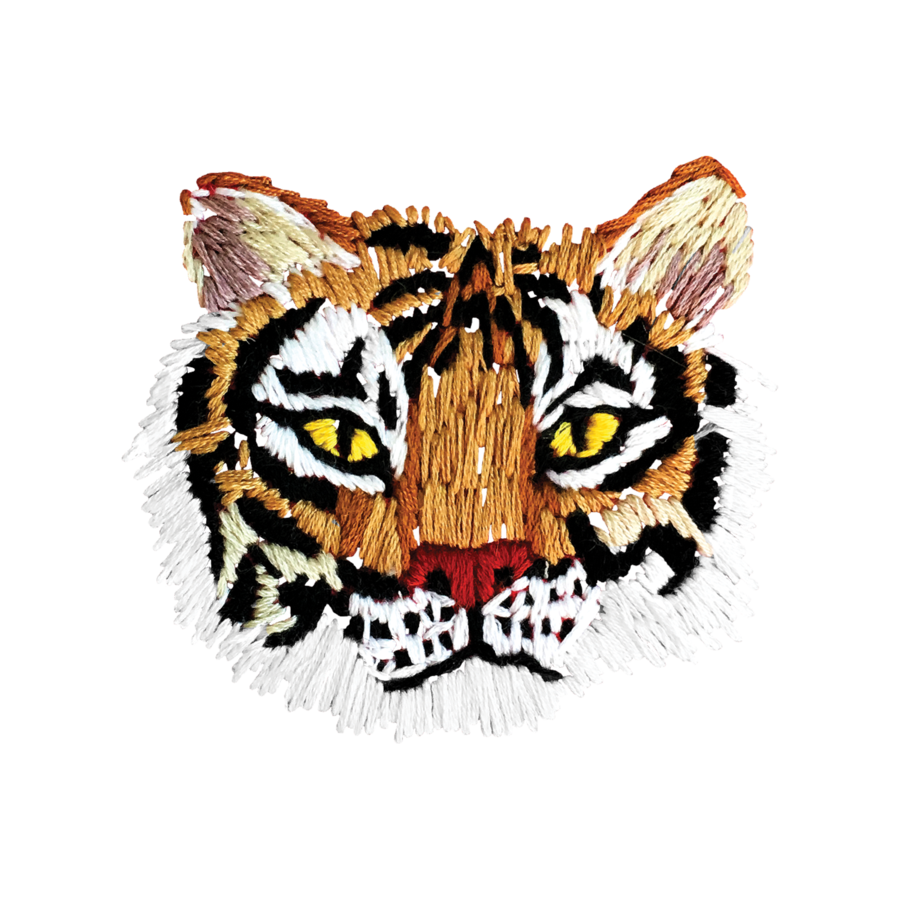 Tattly - Stitched Tiger Tattoo Pair
