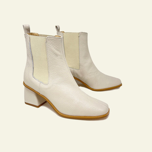 Hanks - Chelsea Glir Leather Boot - White