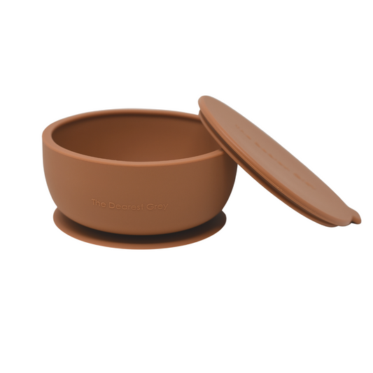 The Dearest Grey - Silicone Suction Bowl - Terracotta