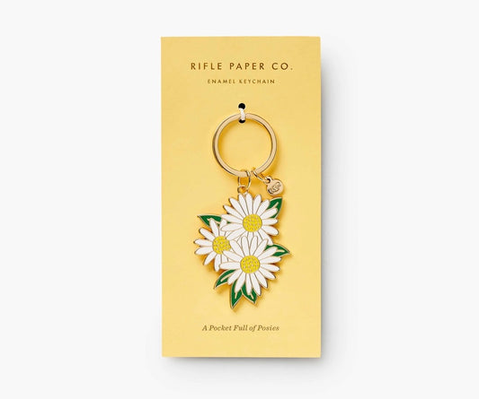 Rifle Paper Co. - Daisies Enamel Keychain