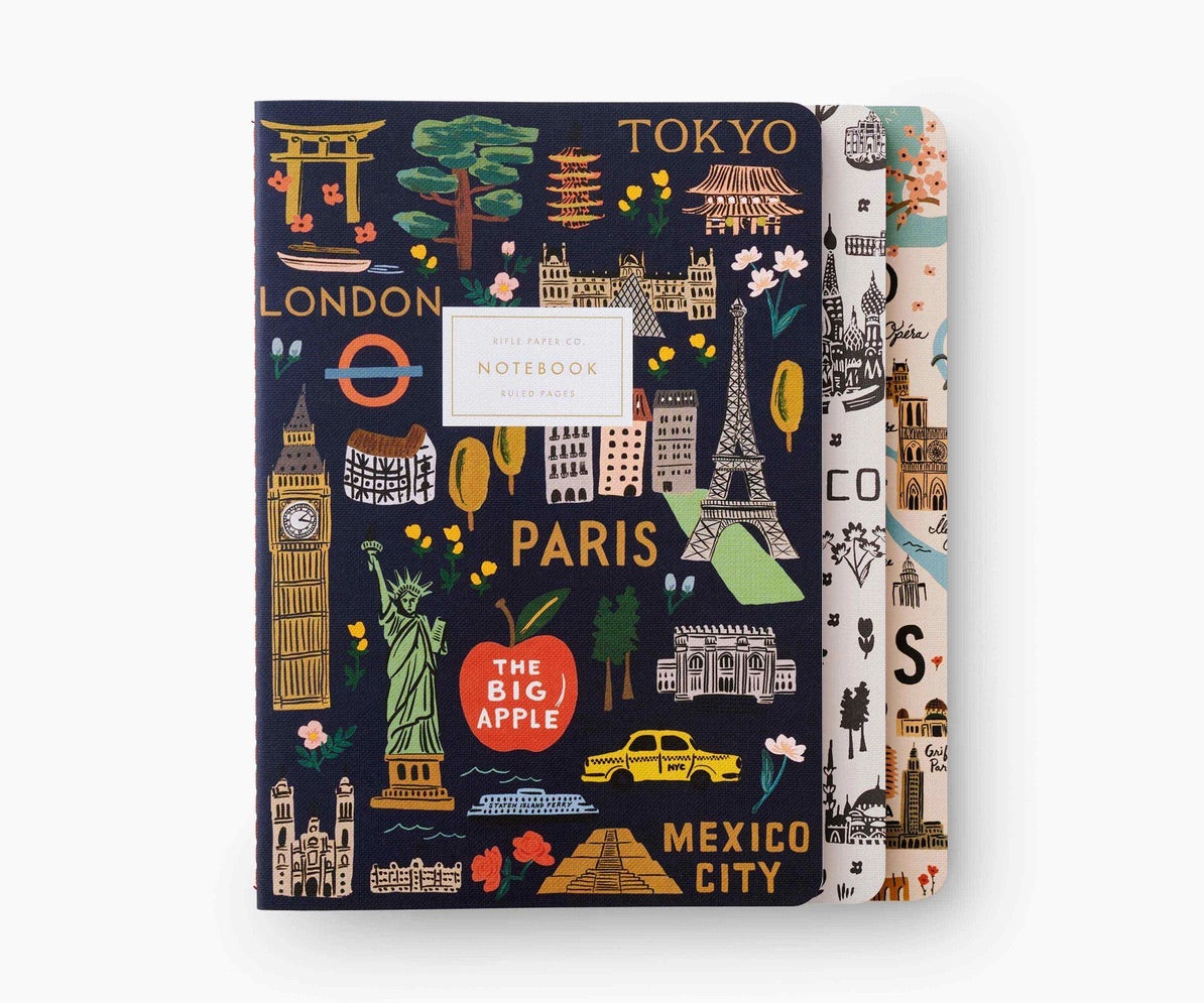 Rifle Paper Co. - Assorted Set of 3 Bon Voyage Notebooks