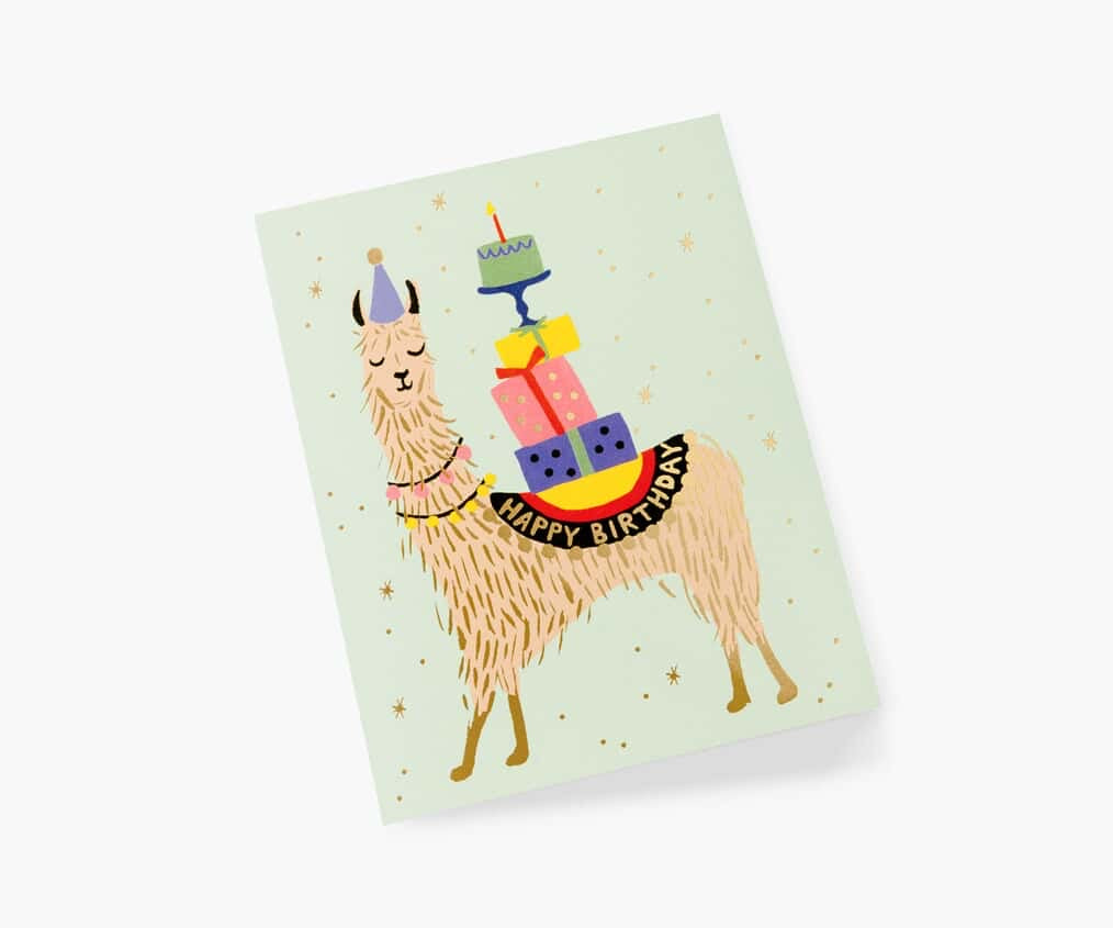 Rifle Paper Co - Birthday Card - Llama