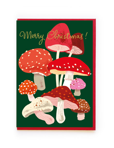 Noi - Greeting Card - Christmas Mushrooms