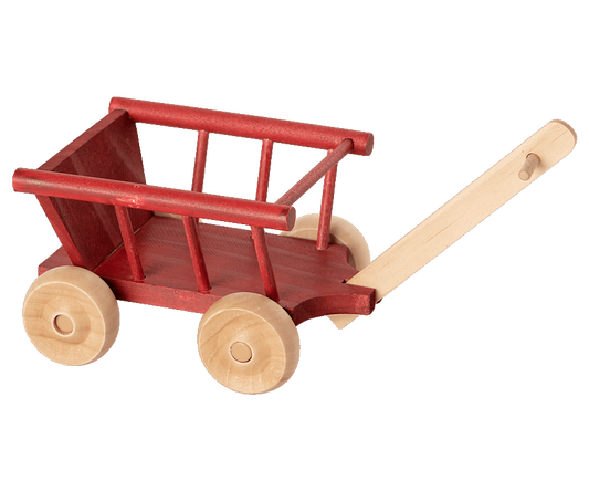 Maileg - Wagon, Micro - Dusty Red